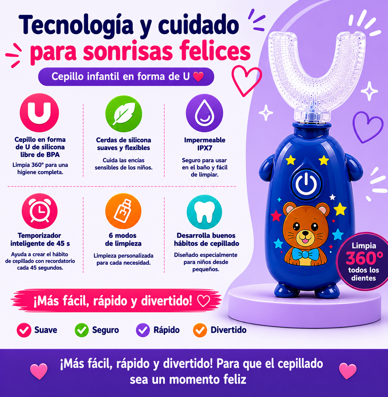 - Cepillo 360 para niños -