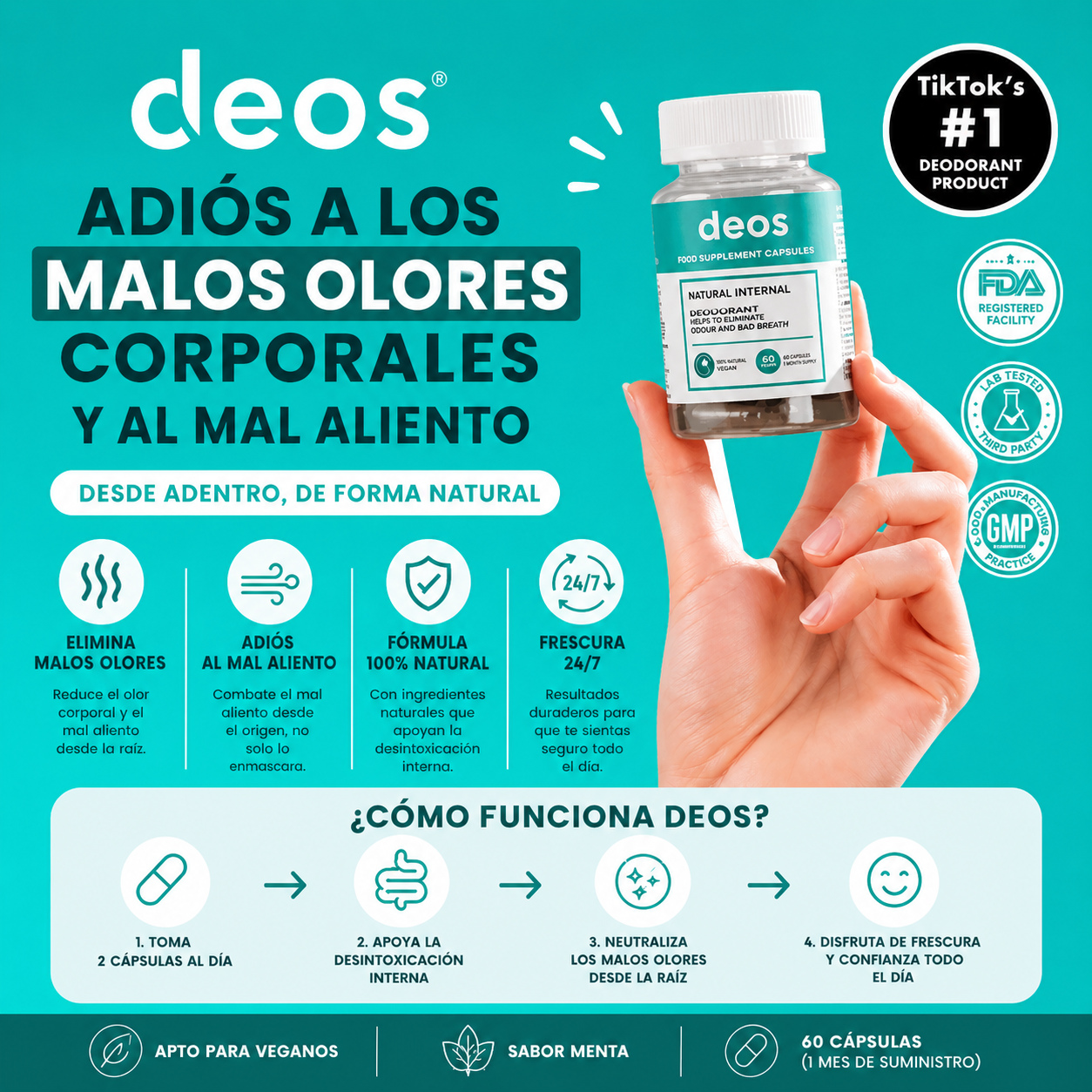 DEOS ELIMINA MALOS OLORES CORPORALES